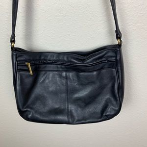 Stone Mountain Black Crossbody Leather Purse